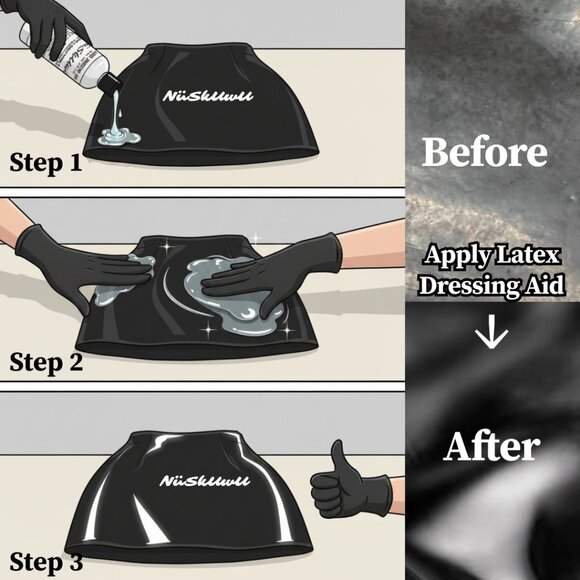 Latex Tube Top, Shiny Latex Strapless Bandeau for Clubwear, and Festival Outfits - Picture 8 of 10